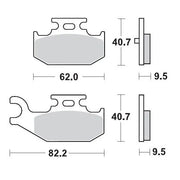 Moto-master Racing Sintered Metal Brake Pads For Atv - Rear