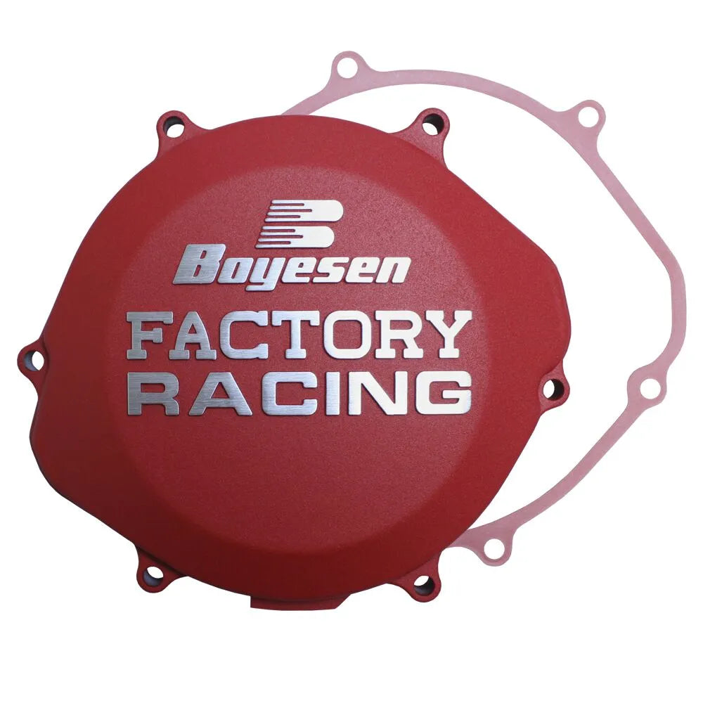 Boyesen Factory Clutch Cover - Red Anodized Aluminum