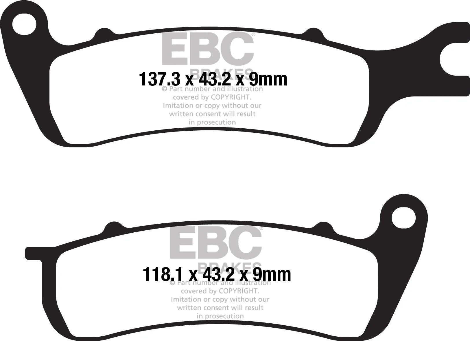 Ebc Fa Series Organic Brake Pads - Front