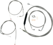 LA CHOPPERS Standard Braided Handlebar Cable Kit for 15-17" Ape