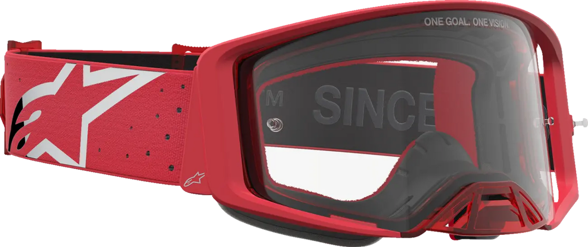 Alpinestars Supertech Vesta Goggle Chrome Red Clear Lens