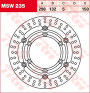 Trw Rund Flydende Bremse Rotor - Foran