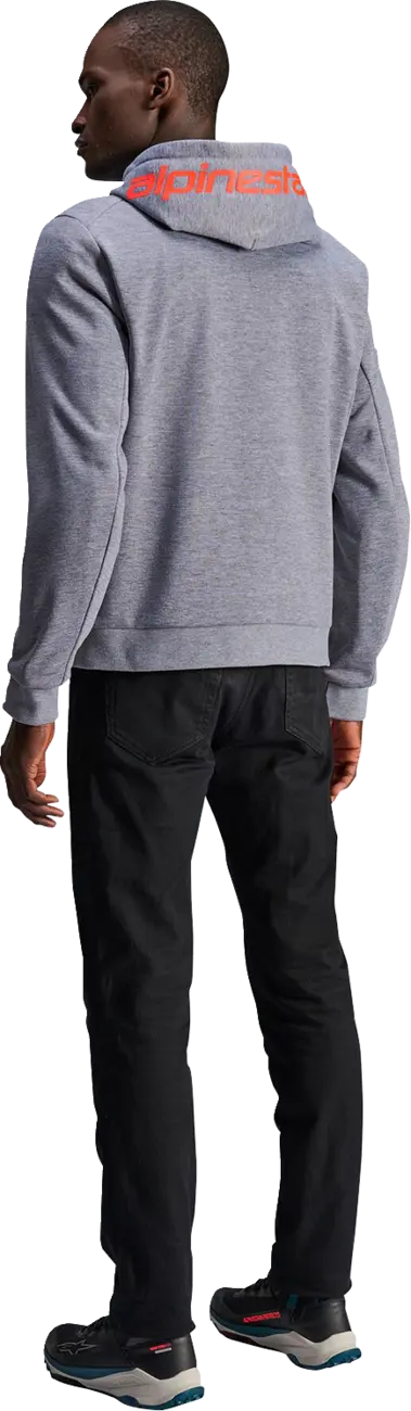 Alpinestars Chrome V2 Sport Hoodie - Heather Gray/Red Fluo