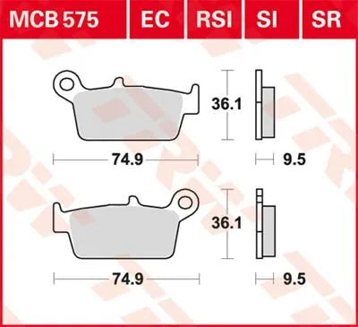Trw Si Series Sintered Off-road Brake Pads - Rear