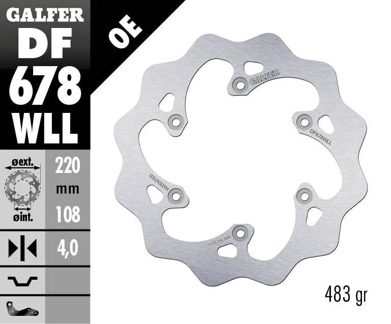 Galfer Wave® Bremseklodser Til Motorcykler - Bag