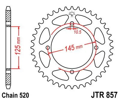Jt Sprockets Steel Rear Sprocket - Black Zinc Finish
