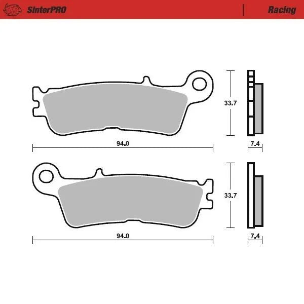 Moto-master Racing Offroad Bremseklodser - Sintrede Metal - Foran
