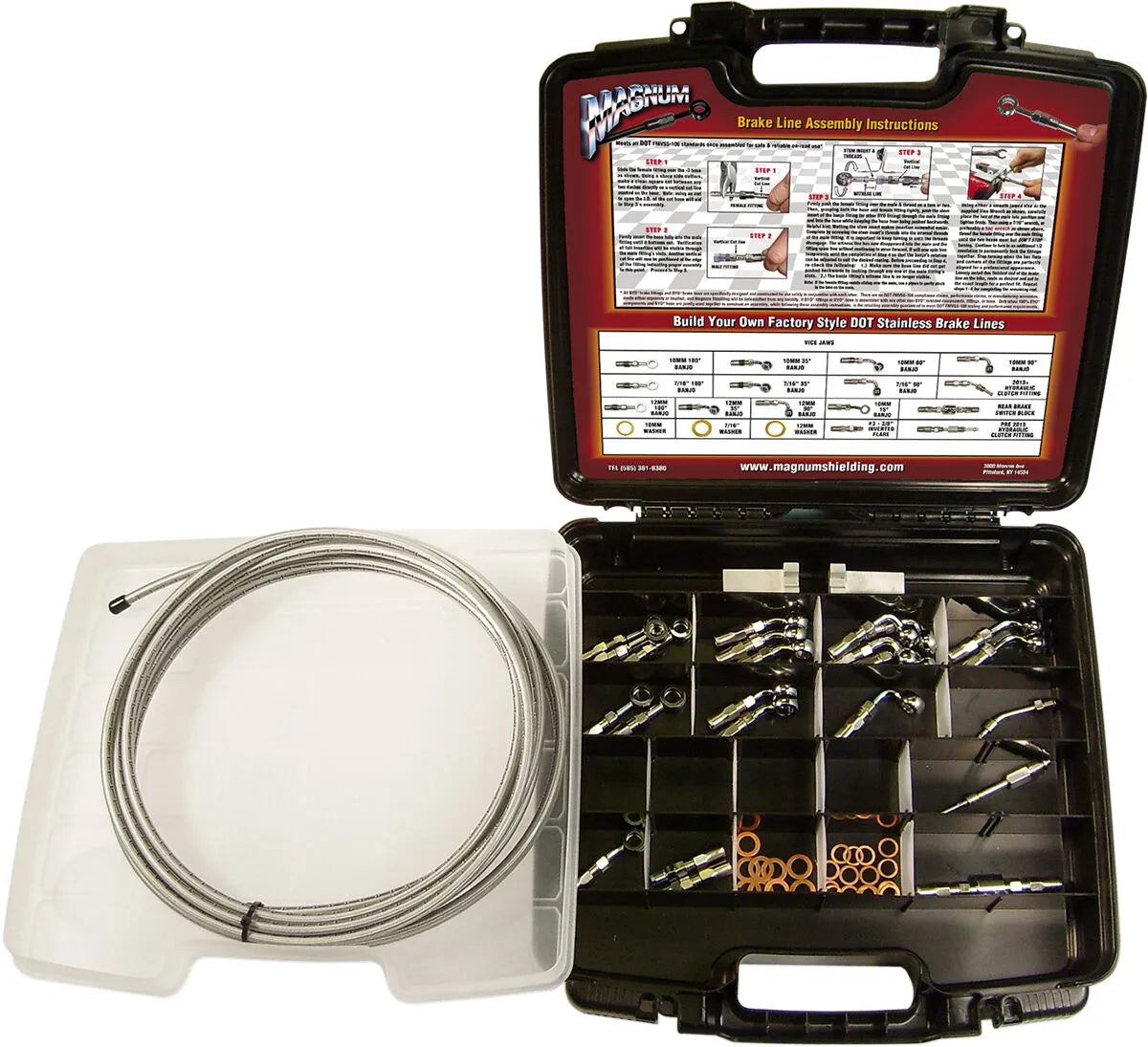 Magnum Shielding Byo Bremse Slange Kit Til Brugerdefinerede Motorcykelbygninger