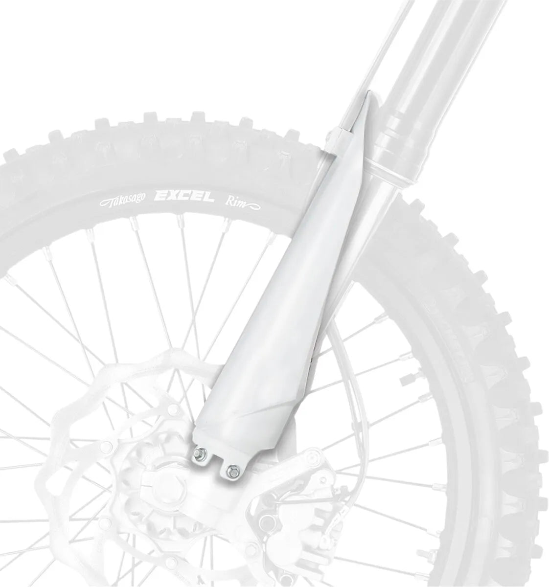 Polisport Fork Covers - White Plastic