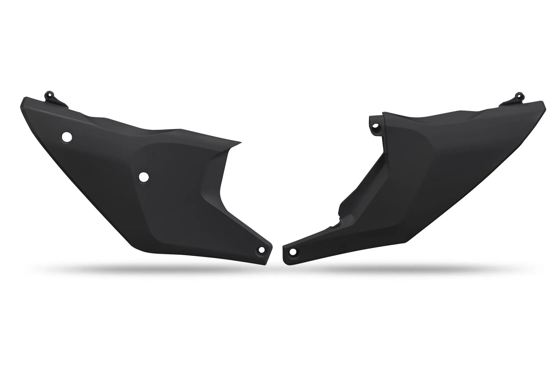 UFO Black Plastic Side Panels for Motorcycles