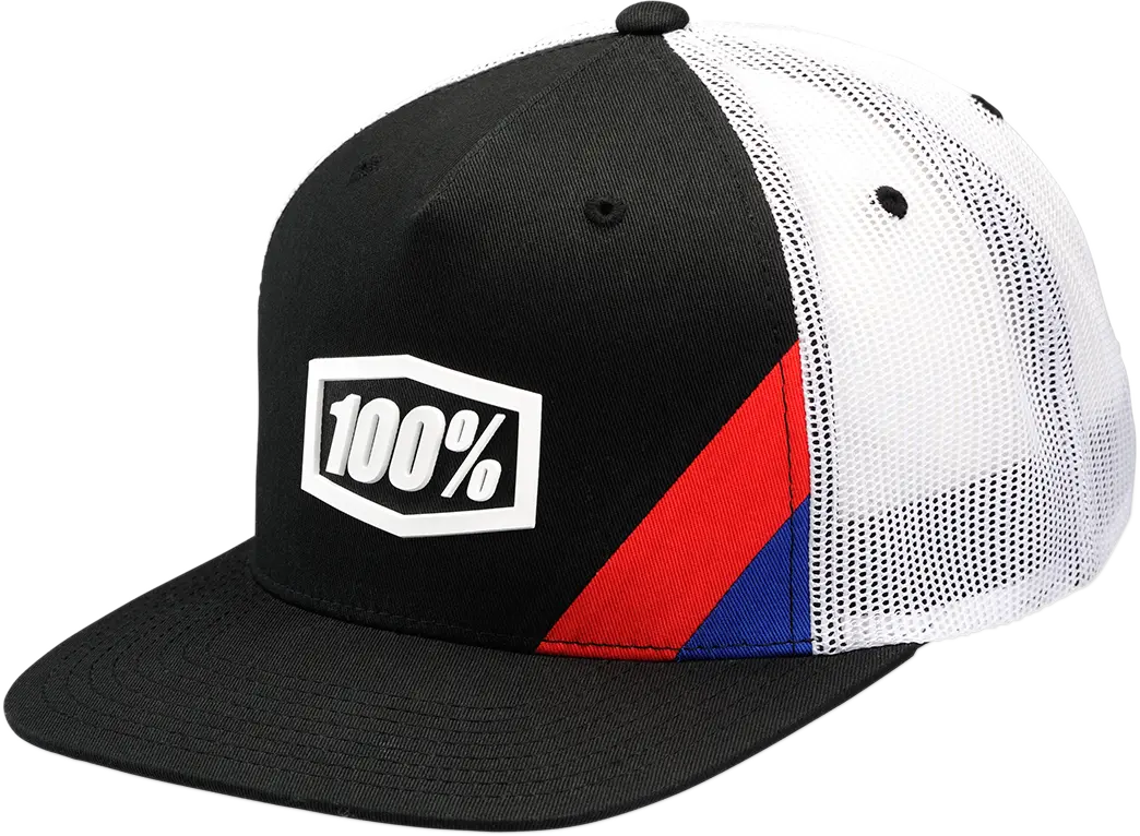 100% Cornerstone AJ Fit Trucker Hat Black