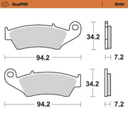 Moto-master Roadpro Sinter Bremseklodser Foran (Sintret Metal) - Foran