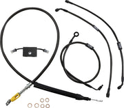 La Choppers Midnight Braided Handlebar Cable & Brake Line Kit