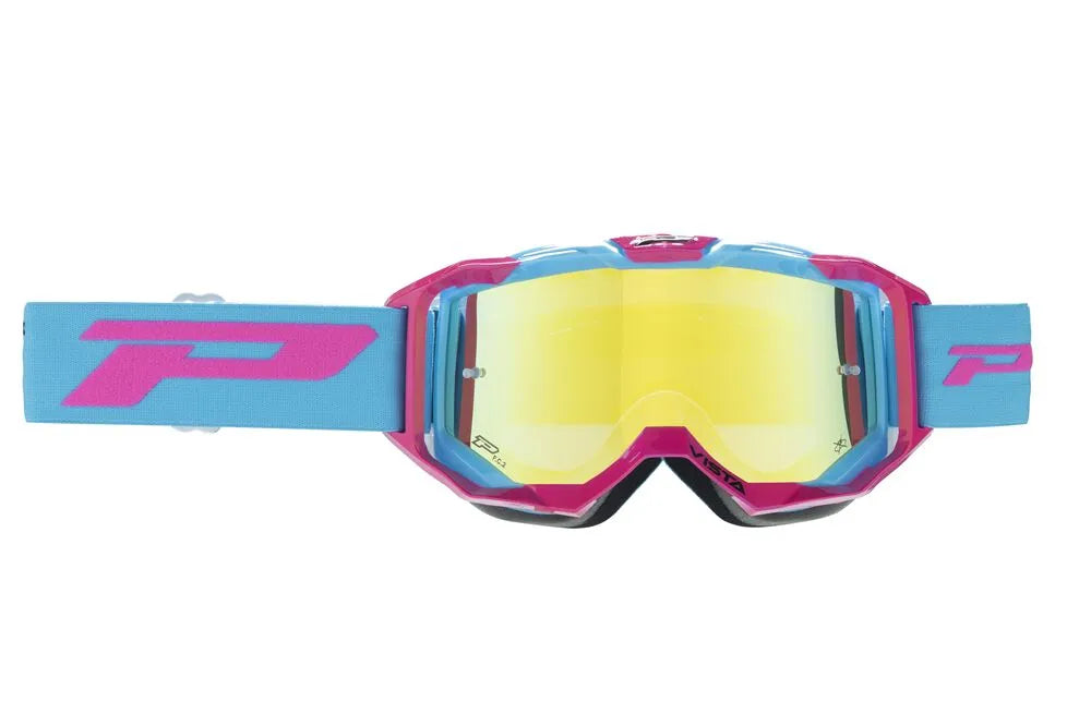 Pro Grip 3303 Vista Goggles Fuxia-Light Blue/Yellow Mirror