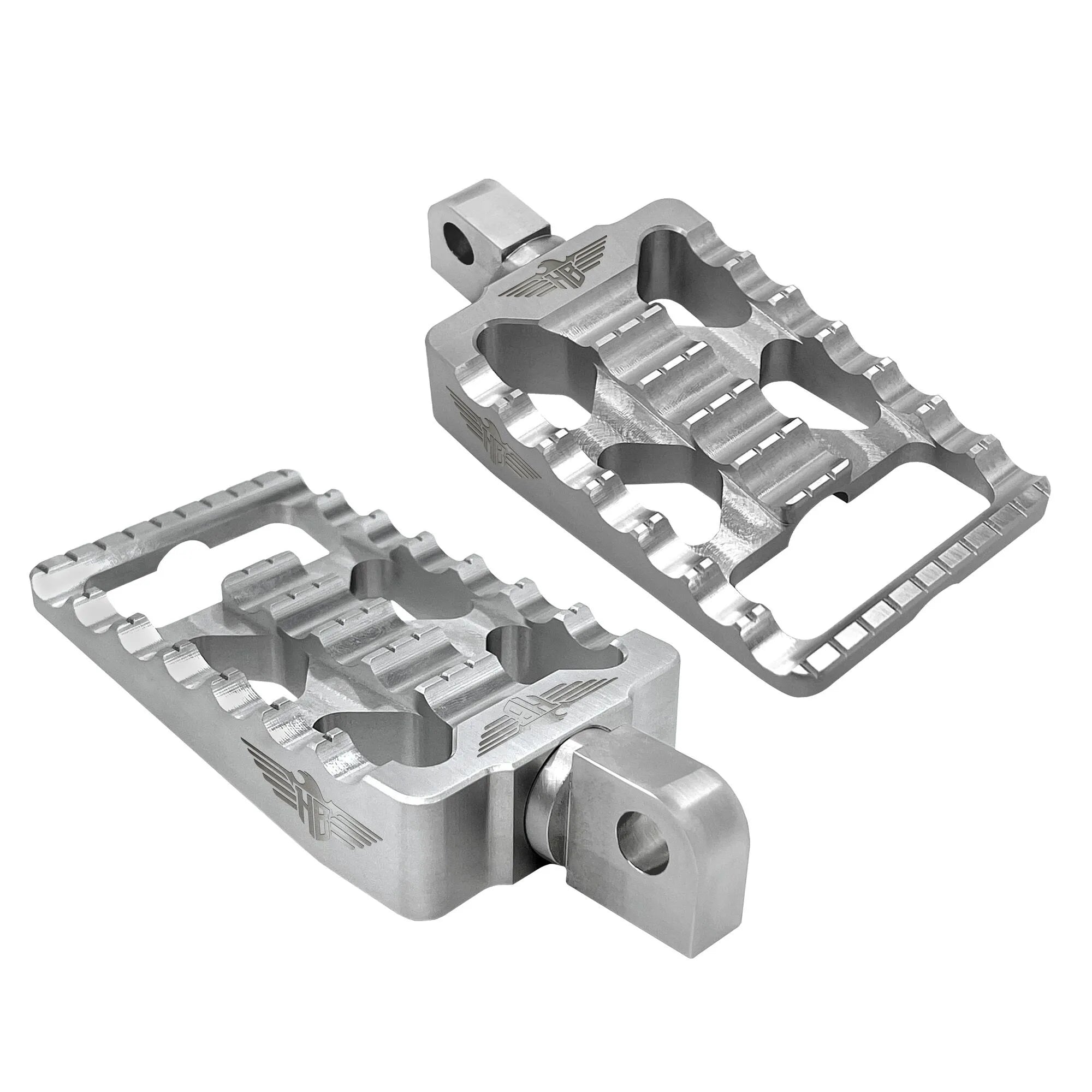 Heinz Bikes Foot Pegs For Harley Davidson - Silver