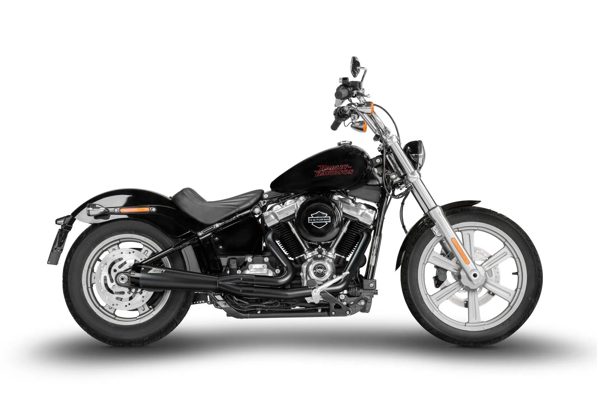 Zard 2:1 Full Exhaust System For H-d Softails (Black)