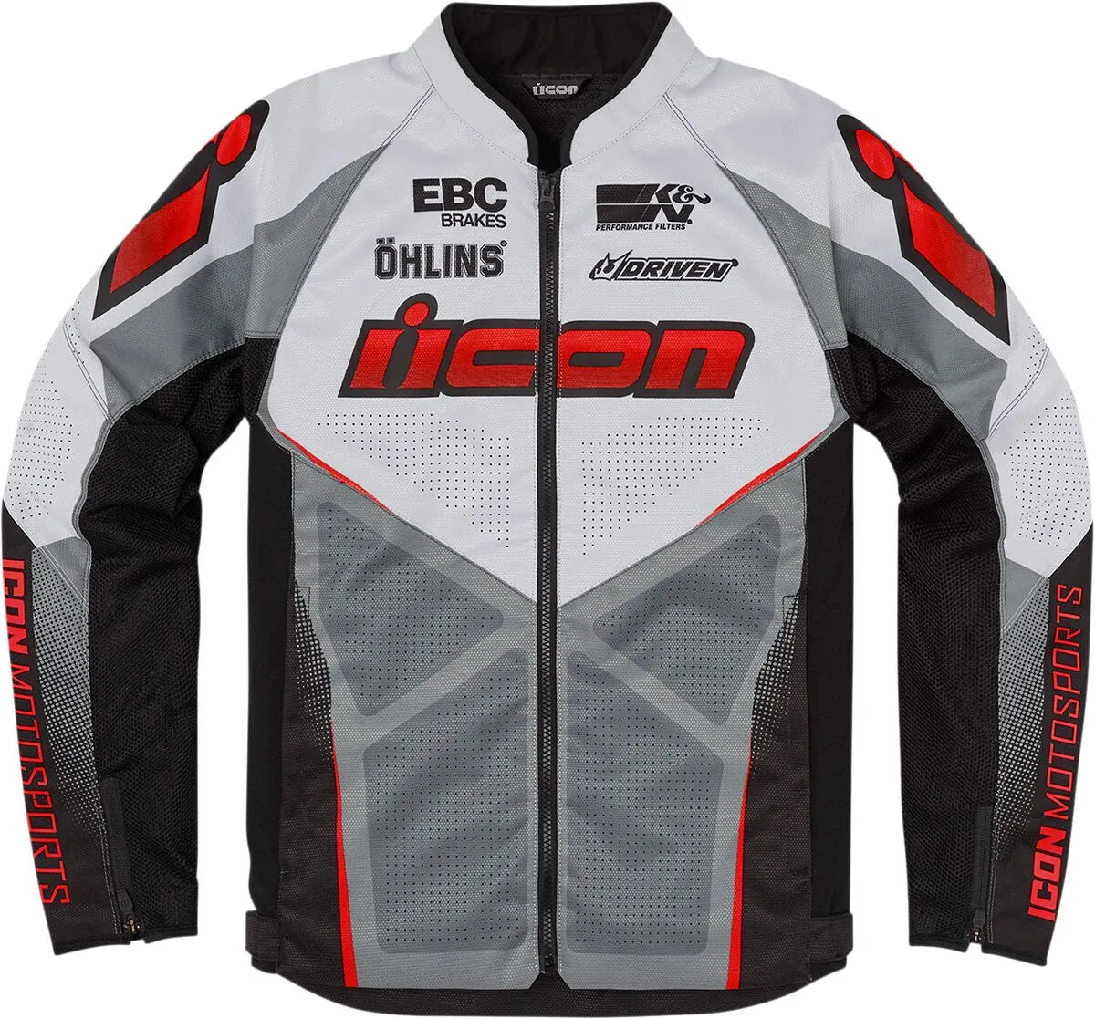 Icon Hooligan Ultrabolt Jacket - Black/Gray/Red/White