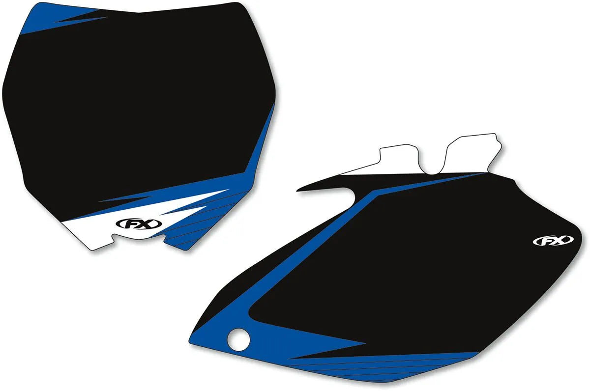 Factory Effex Pre-cut Number Plate Kit - Black/blue