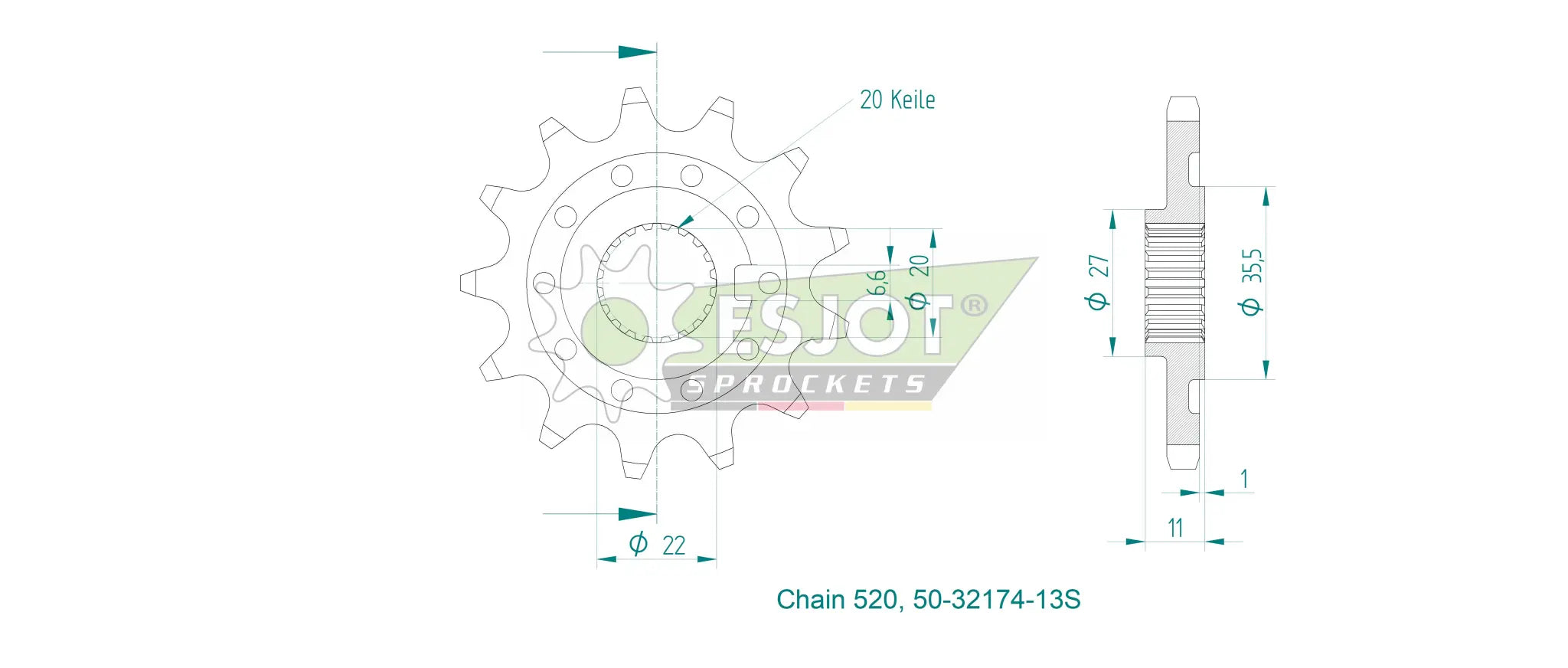 Esjot Sport Sprocket Front 520
