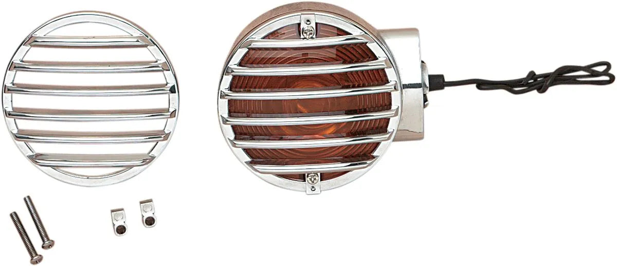 Drag Specialties Chrome Turn Signal Lens Grilles
