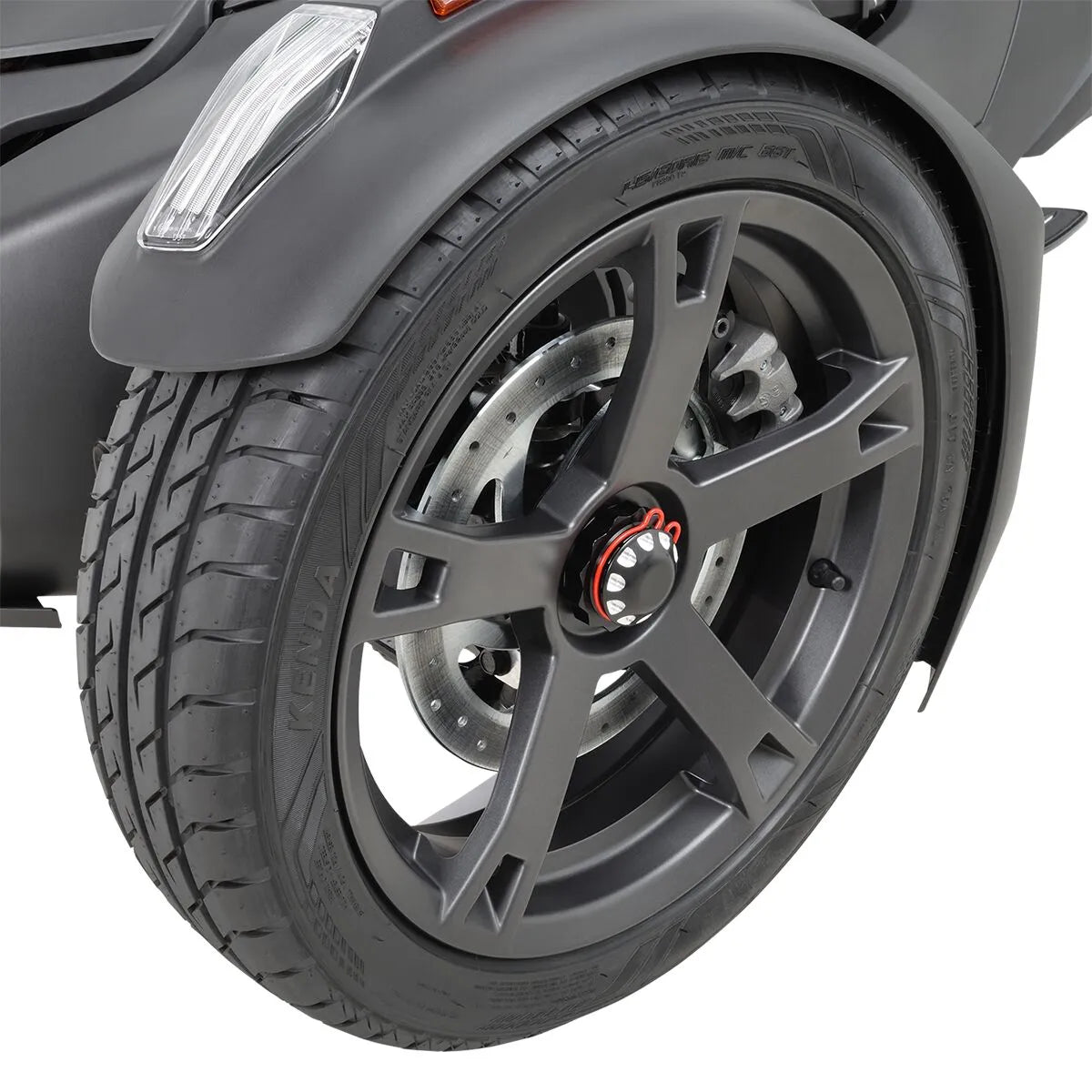 Show Chrome Ryker Axle Caps - Black Aluminum