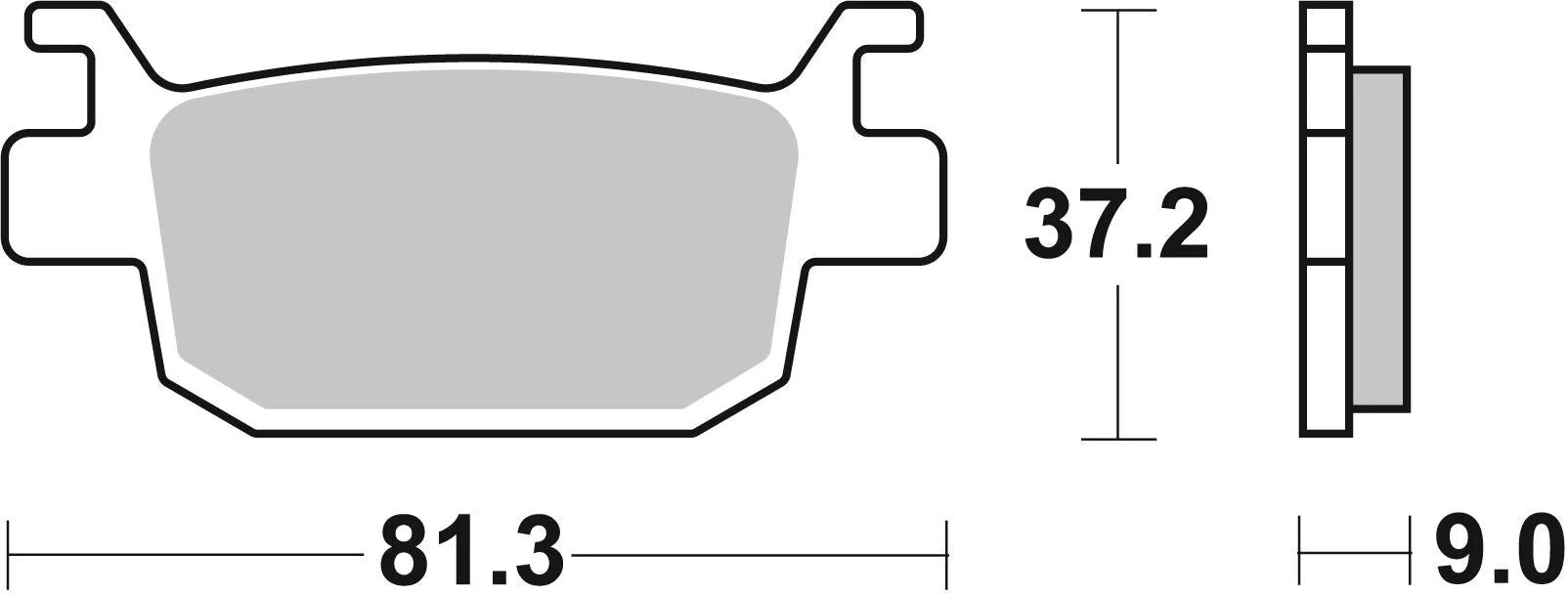 Sbs Ms Scooter Maxi Sintrede Bremseklodser - Bag
