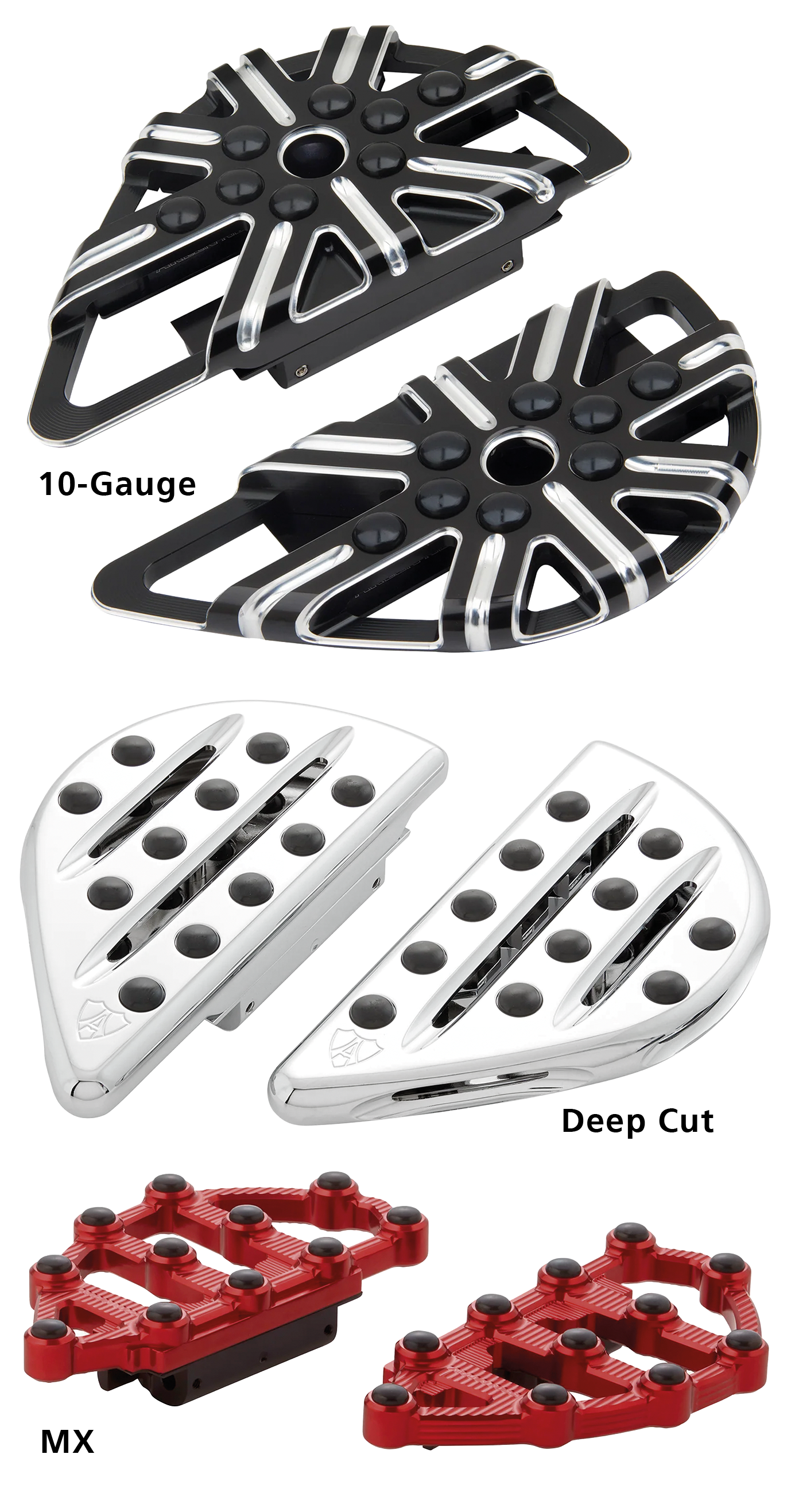 Arlen Ness Passenger Floorboards for Heavyweight Indian – Foot Control