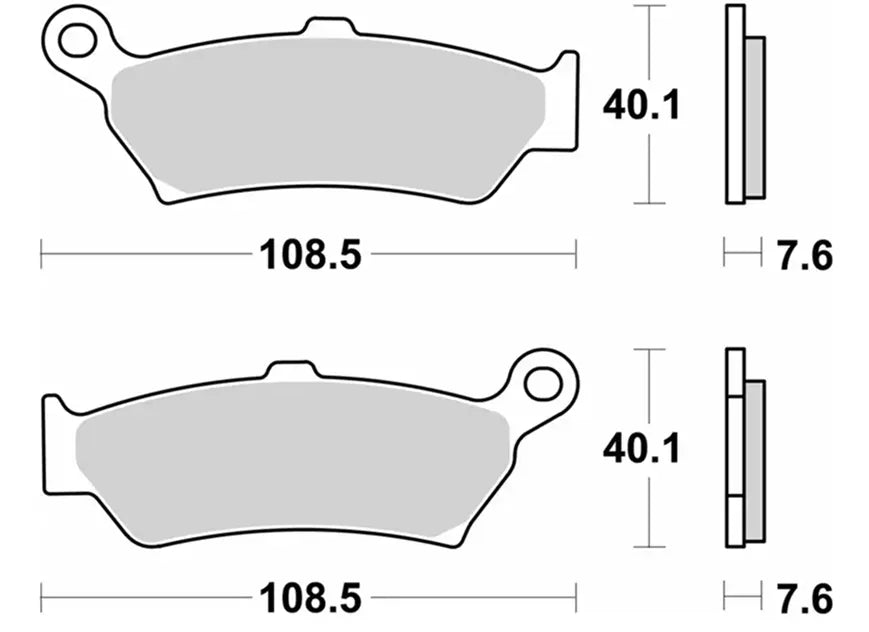 SBS Ls Street Excel Sintrede Bag Bremseklodser - Bag