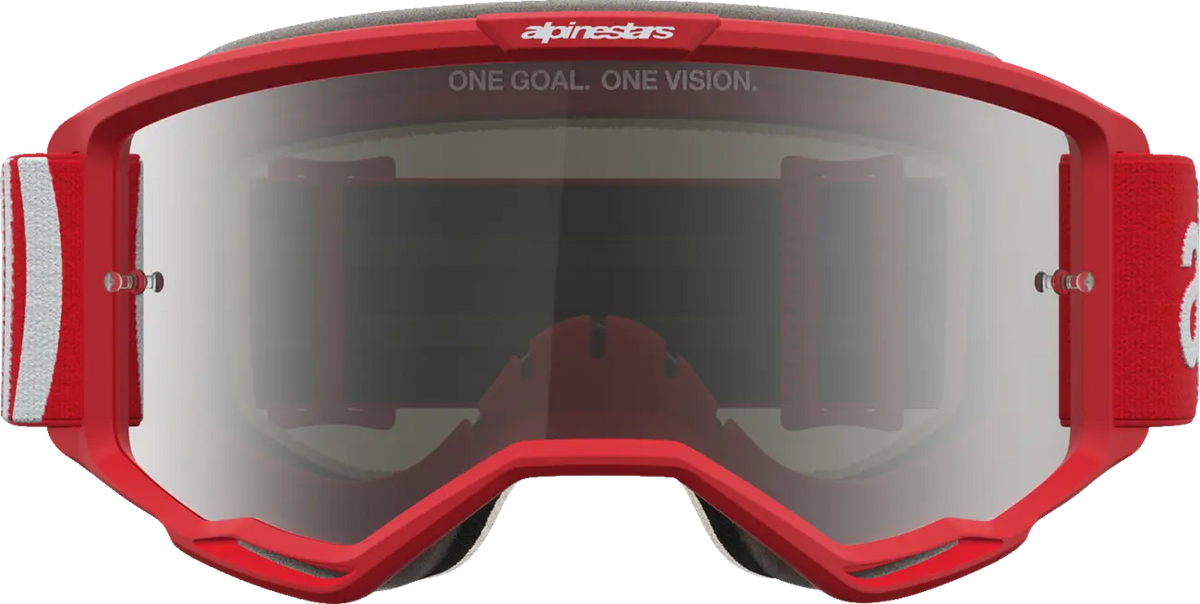 Alpinestars Vision 5 Hone Goggle Red White Mirror-Silver