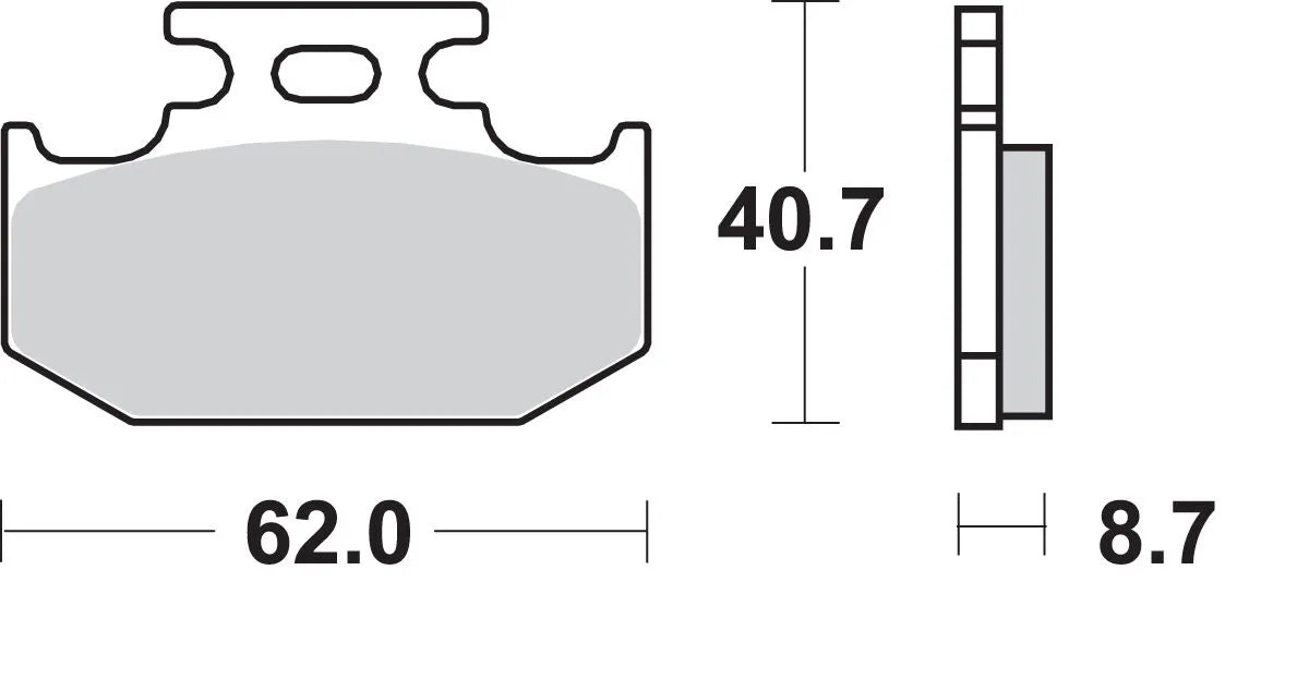 Sbs Hf Street Ceramic Bremseklodser - Organic Base - Rear