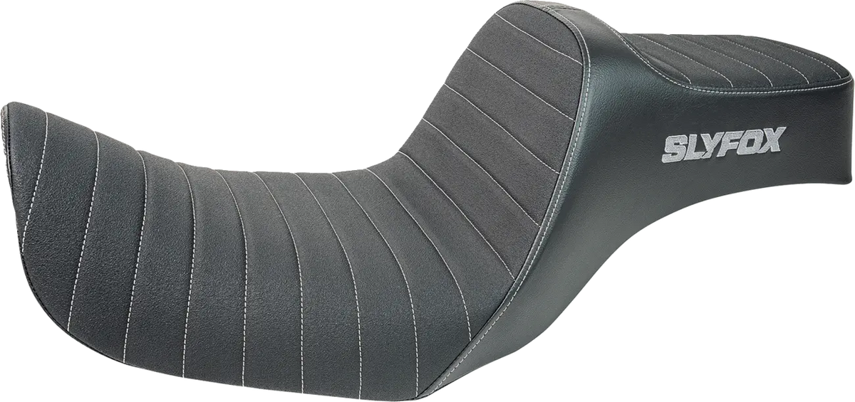 Slyfox High Noon Seat Silver Stitching for Dyna 2006-2017