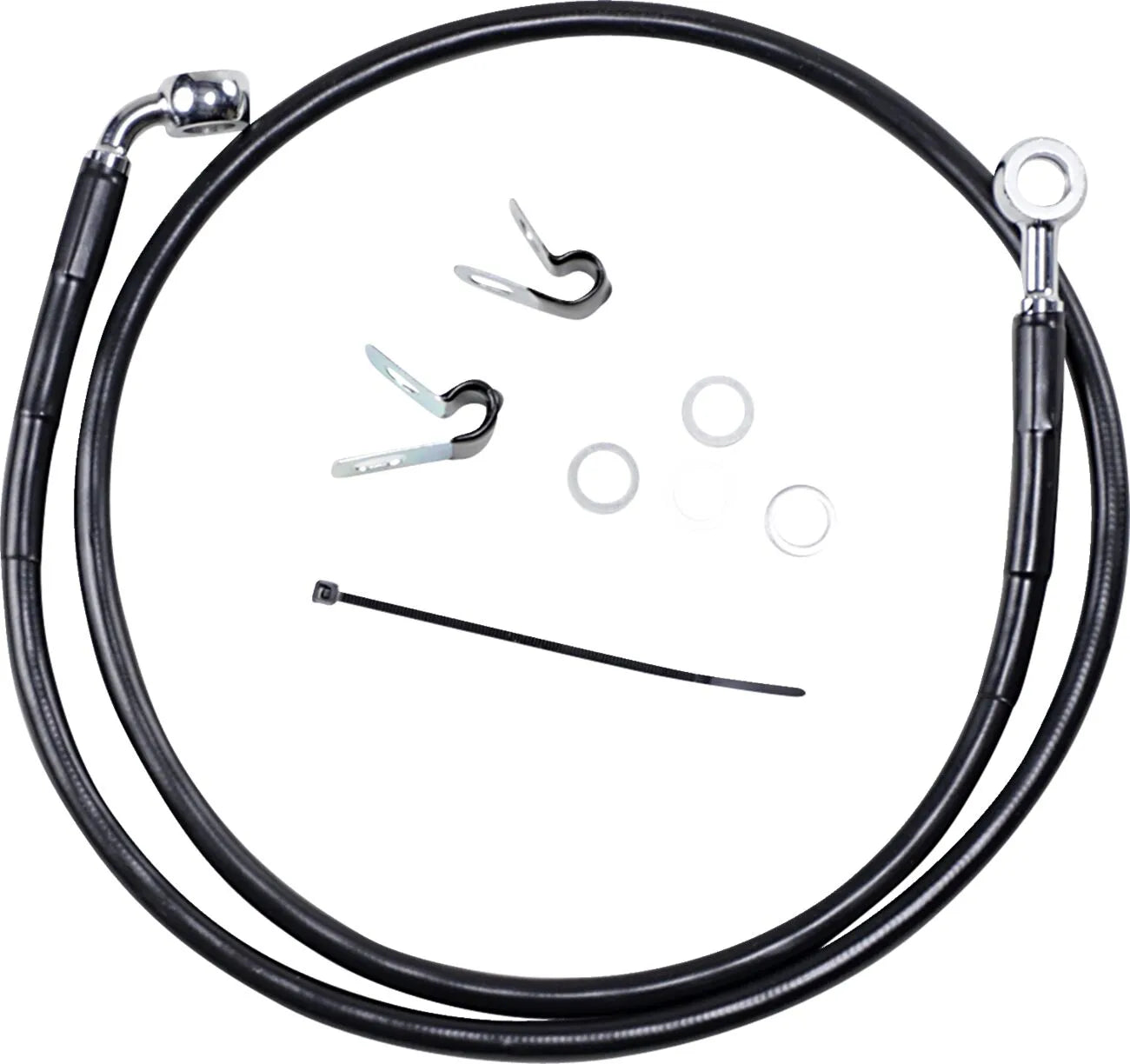 Drag Specialties Forlænget Sort Vinyl Bremse Slange Kit