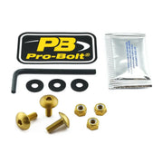 Pro Bolt Aluminium License Plate Bolt Kit - Gold