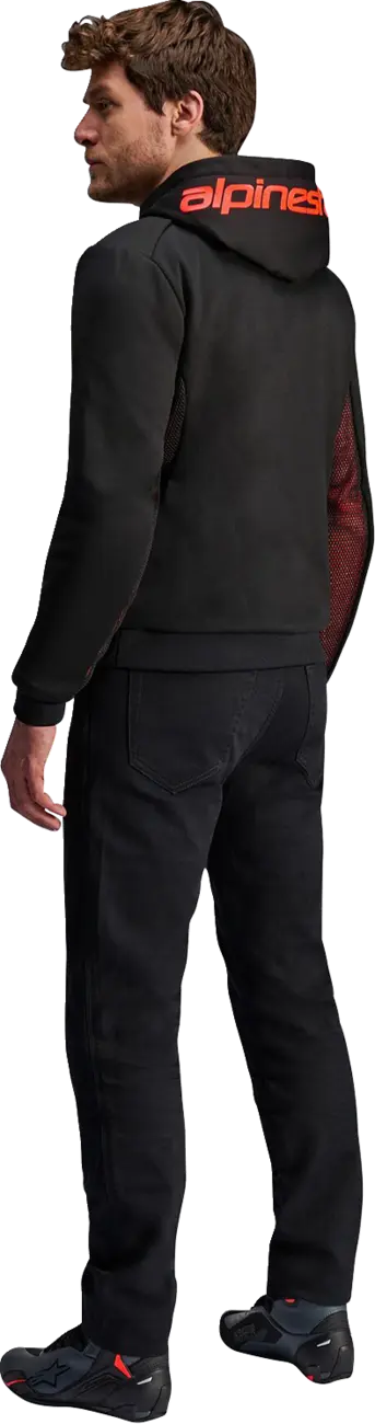 Alpinestars Chrome Air Sport Hoodie - Black/Red Fluo