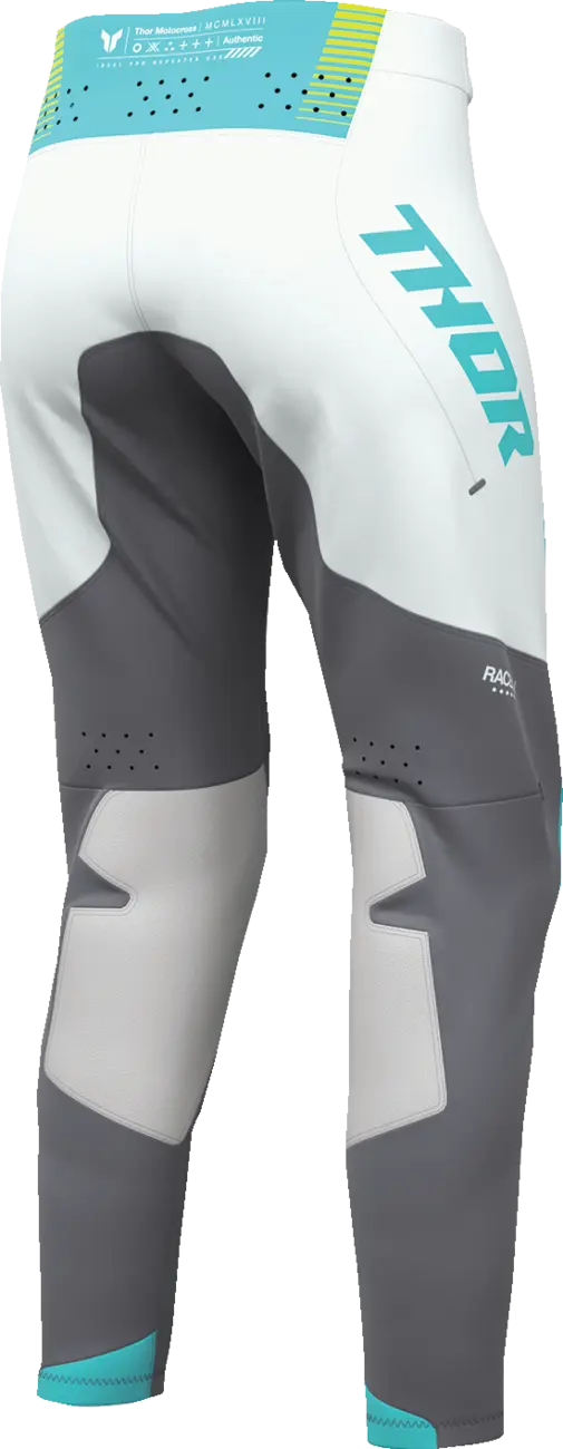 Thor Women's Sportmode Velocity Pants - Gray/White/Fluorescent Yellow/Aqua