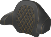 Saddlemen Tour Pak Backrest Pad - Black/gold