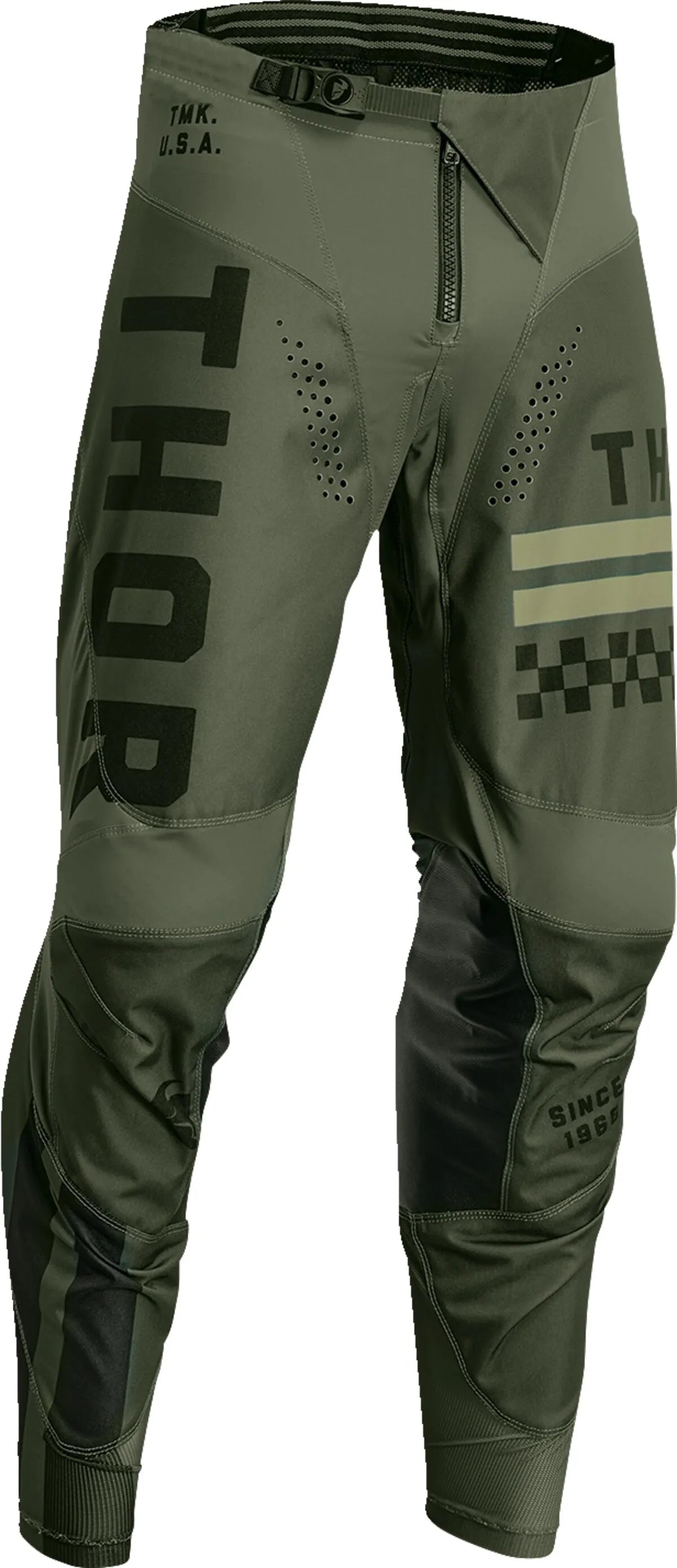 Thor Youth Pulse Combat Pants - Black/Military Green