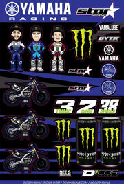 D'cor Visuals Decal Sheet - Yamaha Racing Graphic