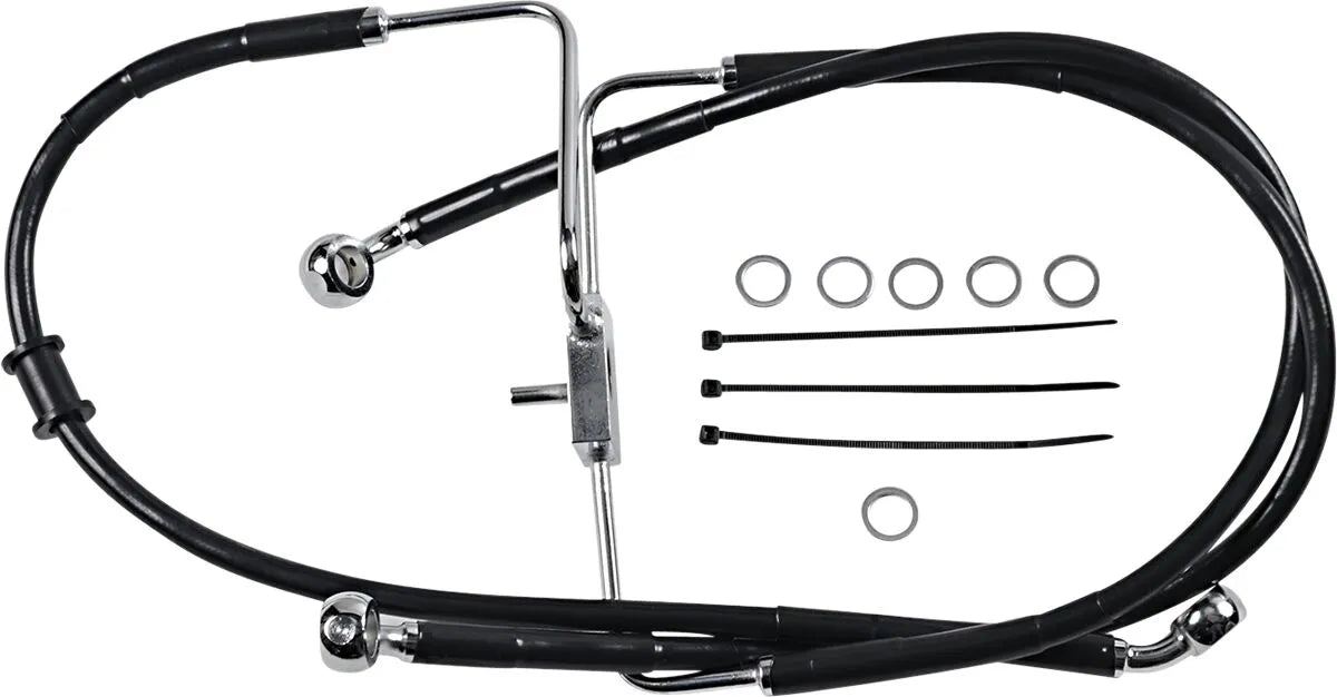 Drag Specialties Forlænget Bremse Slange 33" Rustfrit Stål Foran