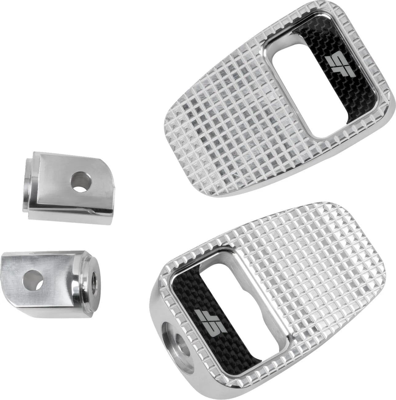 Slyfox Foot Pegs - Billet Aluminum, Silver Polished