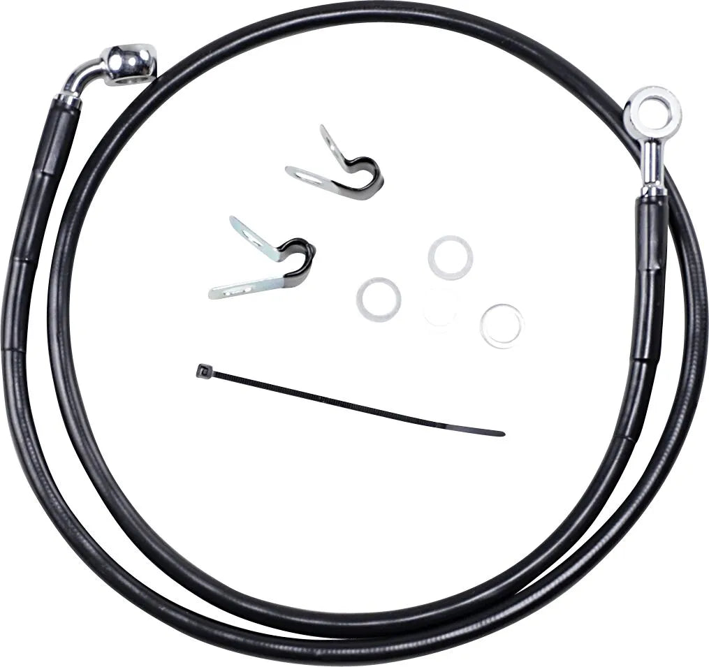 Drag Specialties Forlænget Sort Vinyl Bremse Slange Kit