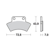 Moto-master Nitro Atv Bremseklodser - Sinter Metal - Bag
