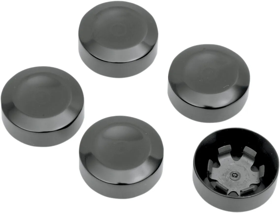 Drag Specialties Rear Pulley Bolt Covers - Black