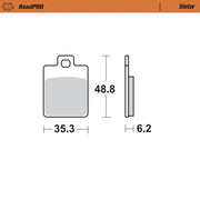 Moto-master Roadpro Sinter Scooter Bremseklods - Sinteret Metal - For & Bag