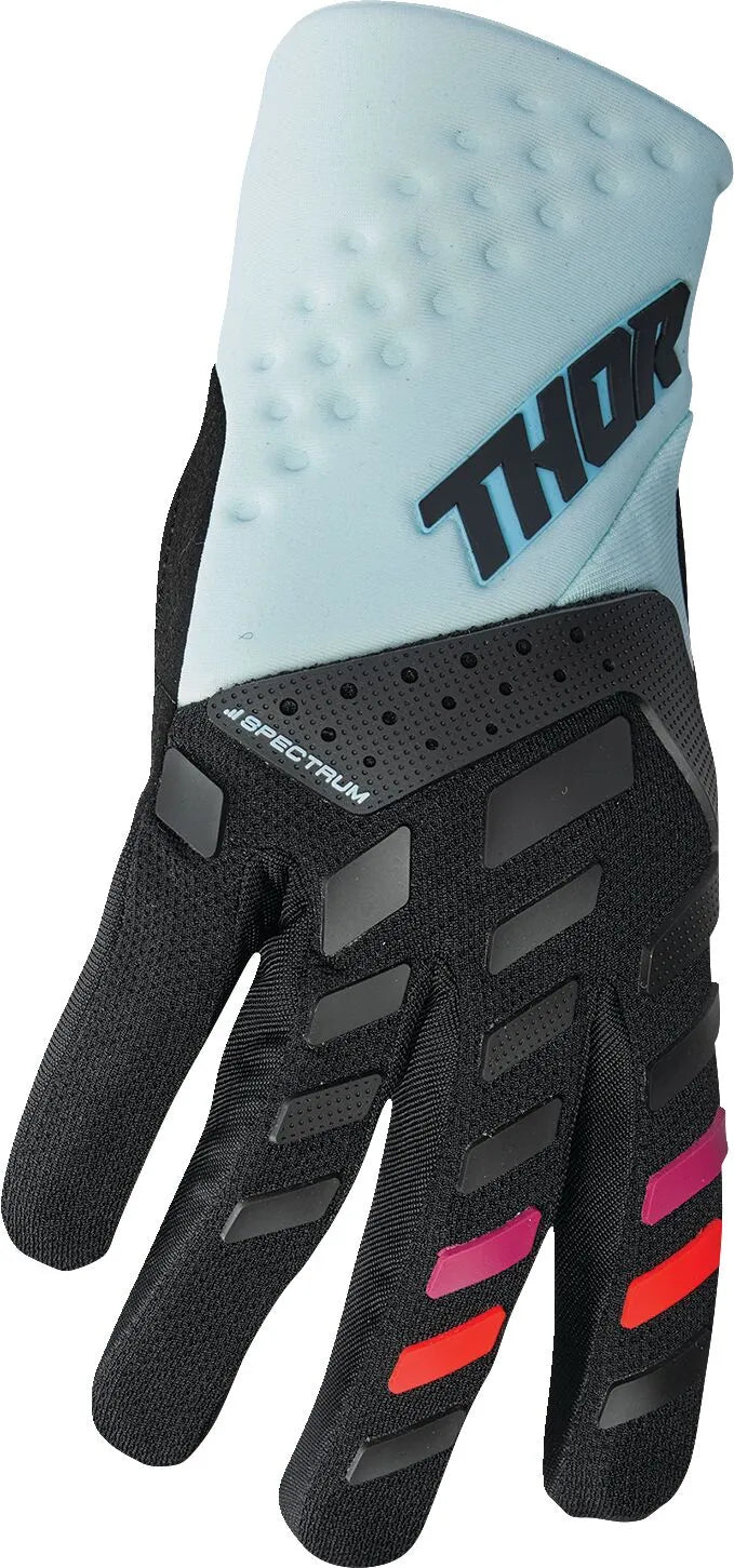 Thor Women's Spectrum Mx Gloves - Black/Mint/Light Blue