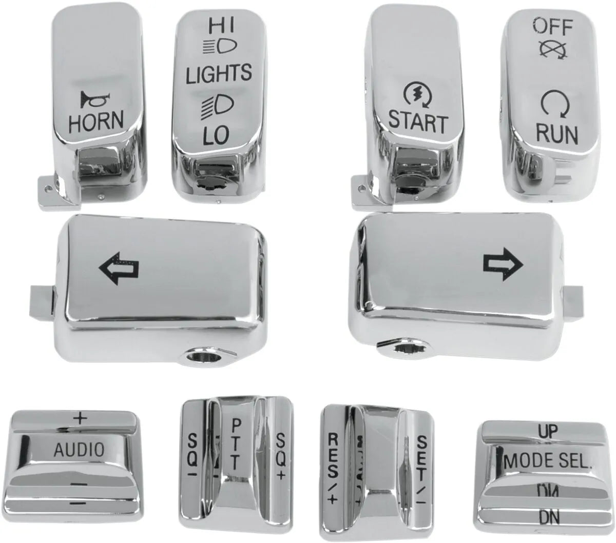 Drag Specialties Chrome Switch Cap Kit For Handlebars