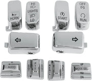 Drag Specialties Chrome Switch Cap Kit For Handlebars