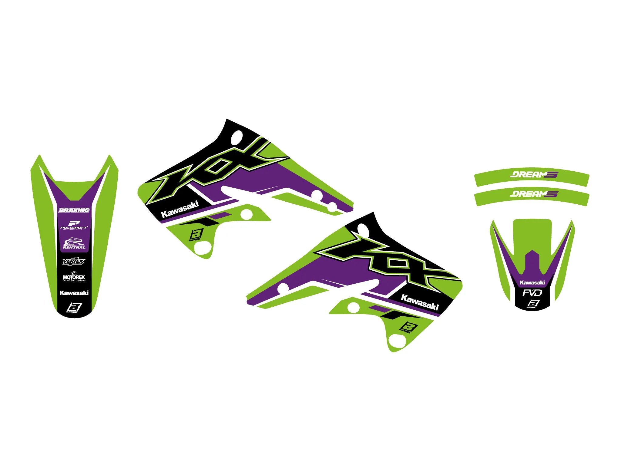 Blackbird Racing Dream 5 Graphic Kit For Kawasaki