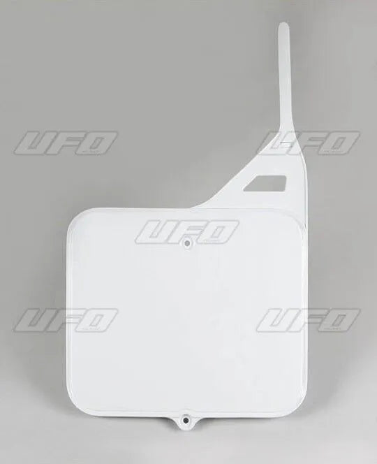 Ufo White Number Plate For Tm - Front Mounting
