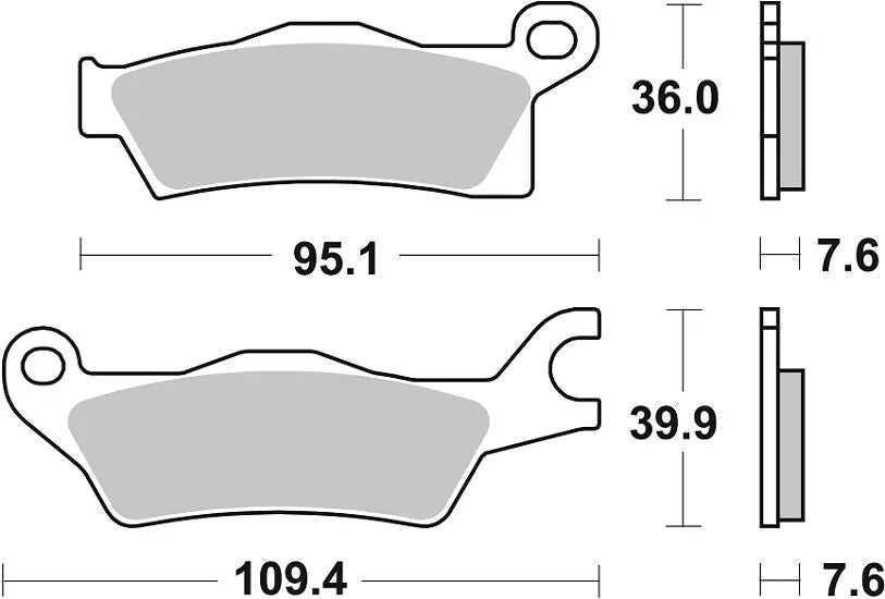 Sbs Rsi Offroad Racing Sintrede Bremseklodser - For & Bag